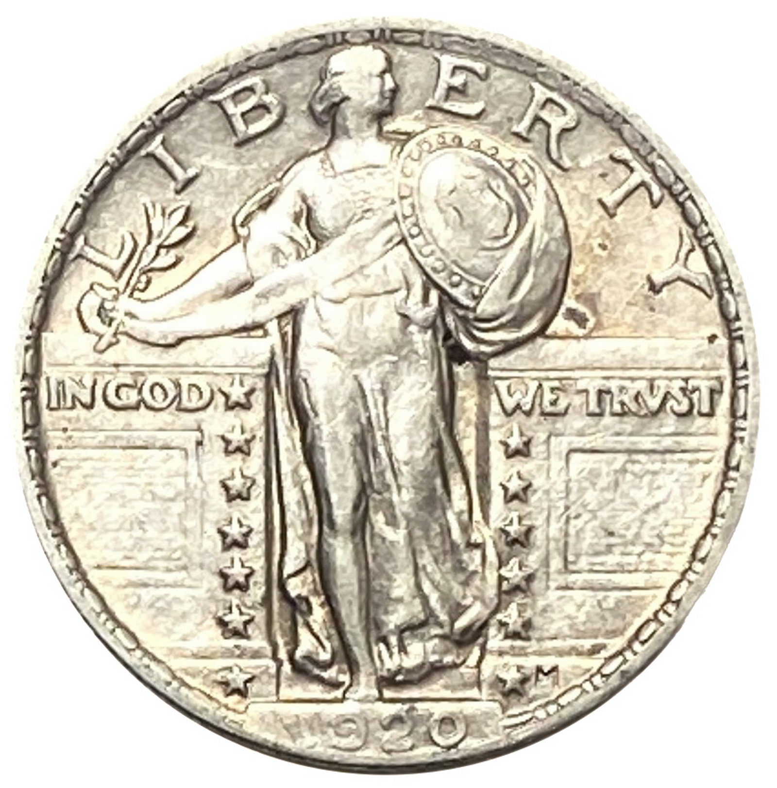 1920 Standing Liberty Quarter XF: 1920 Standing Liberty Quarter XF