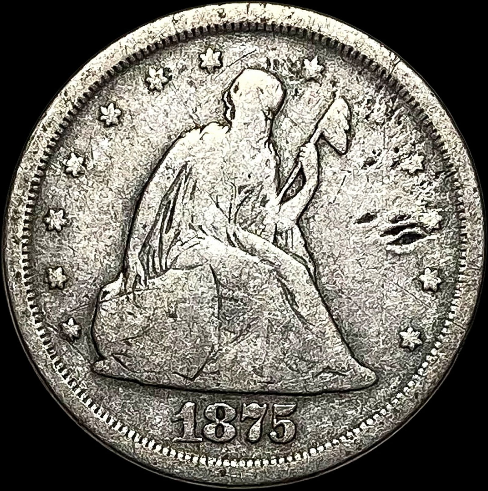 1875-S Silver Twenty Cents NICELY CIRCULATED (1 of 2)