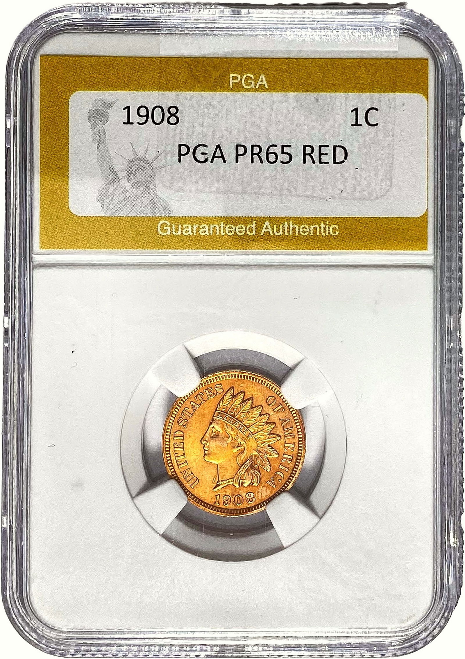 1908 Indian Head Cent PGA PR65 RED (1 of 2)