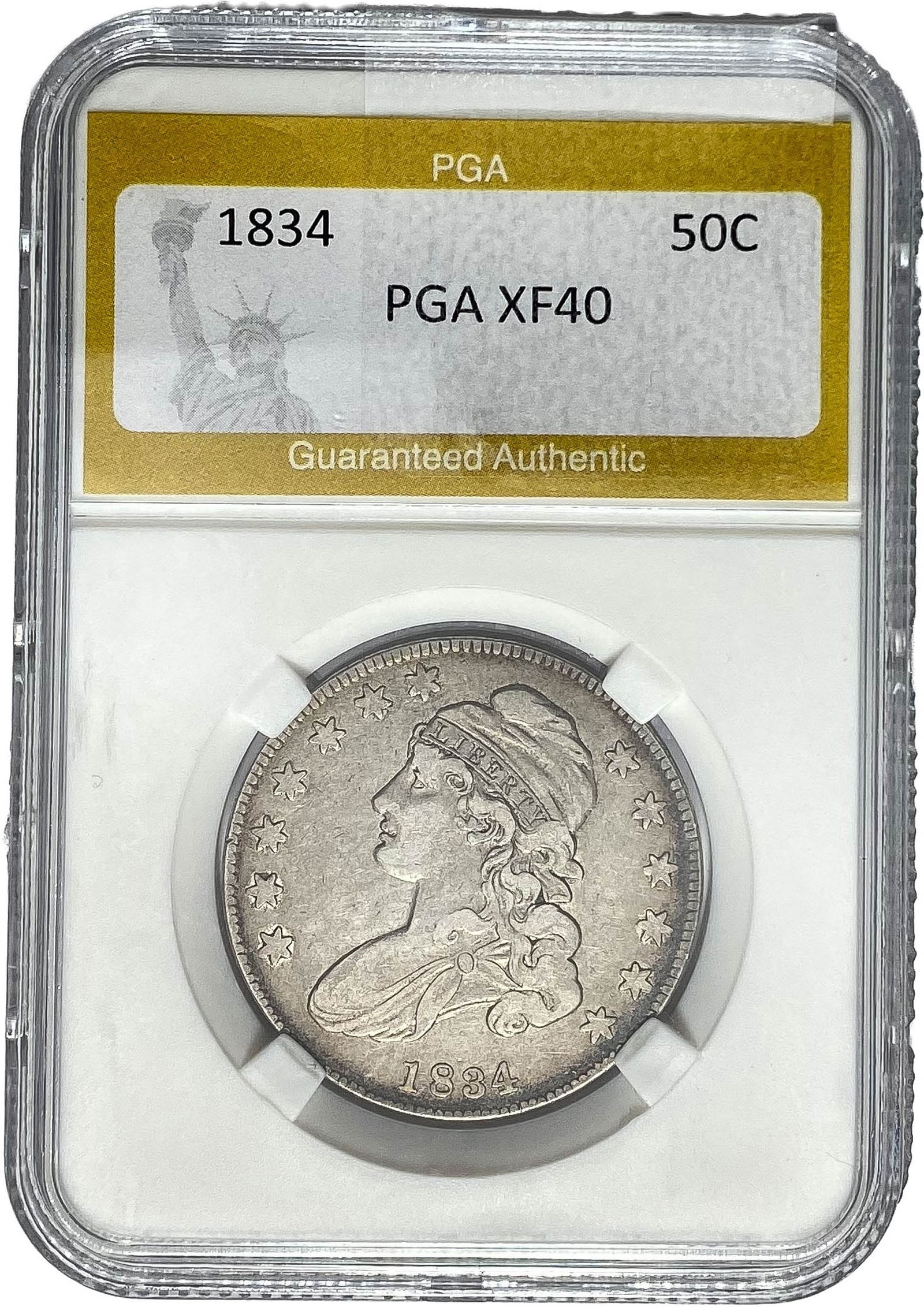 1834 Capped Bust Half Dollar PGA XF40 (1 of 2)