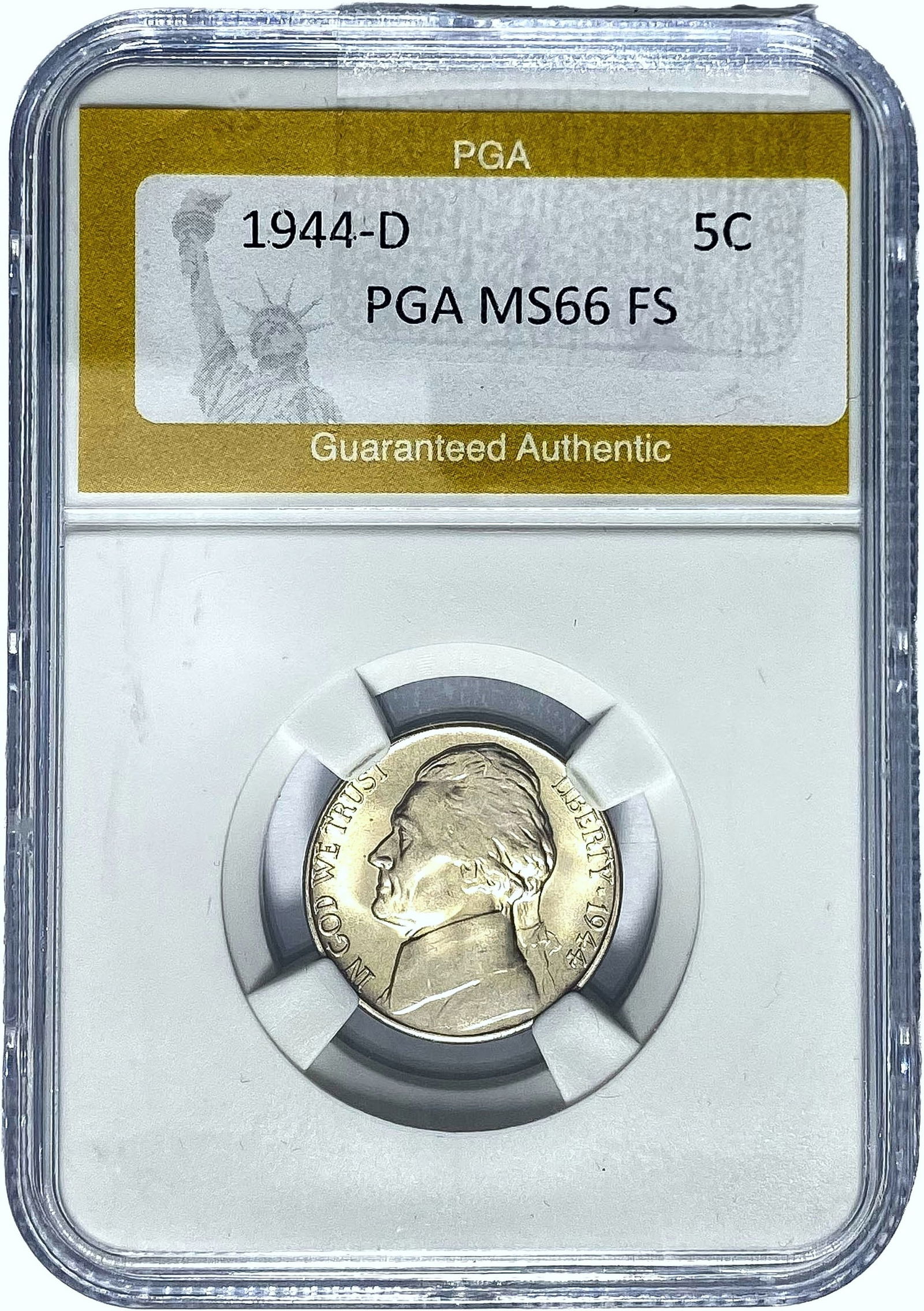 1944-D Silver Jefferson Nickel PGA MS66 FS (1 of 2)