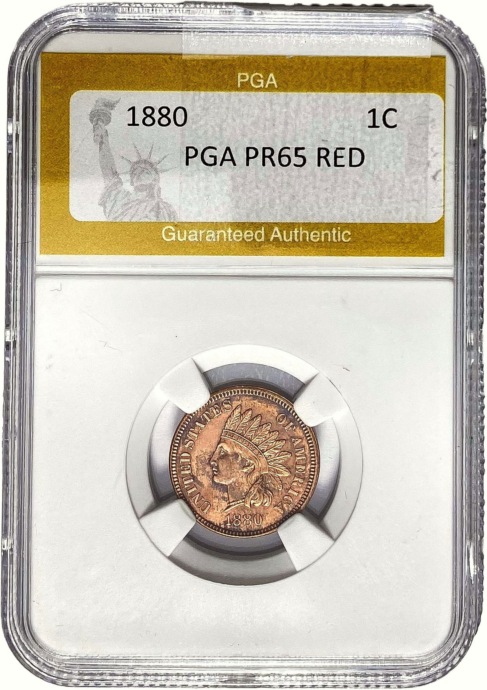 1880 Indian Head Cent PGA PR65 RED (1 of 2)