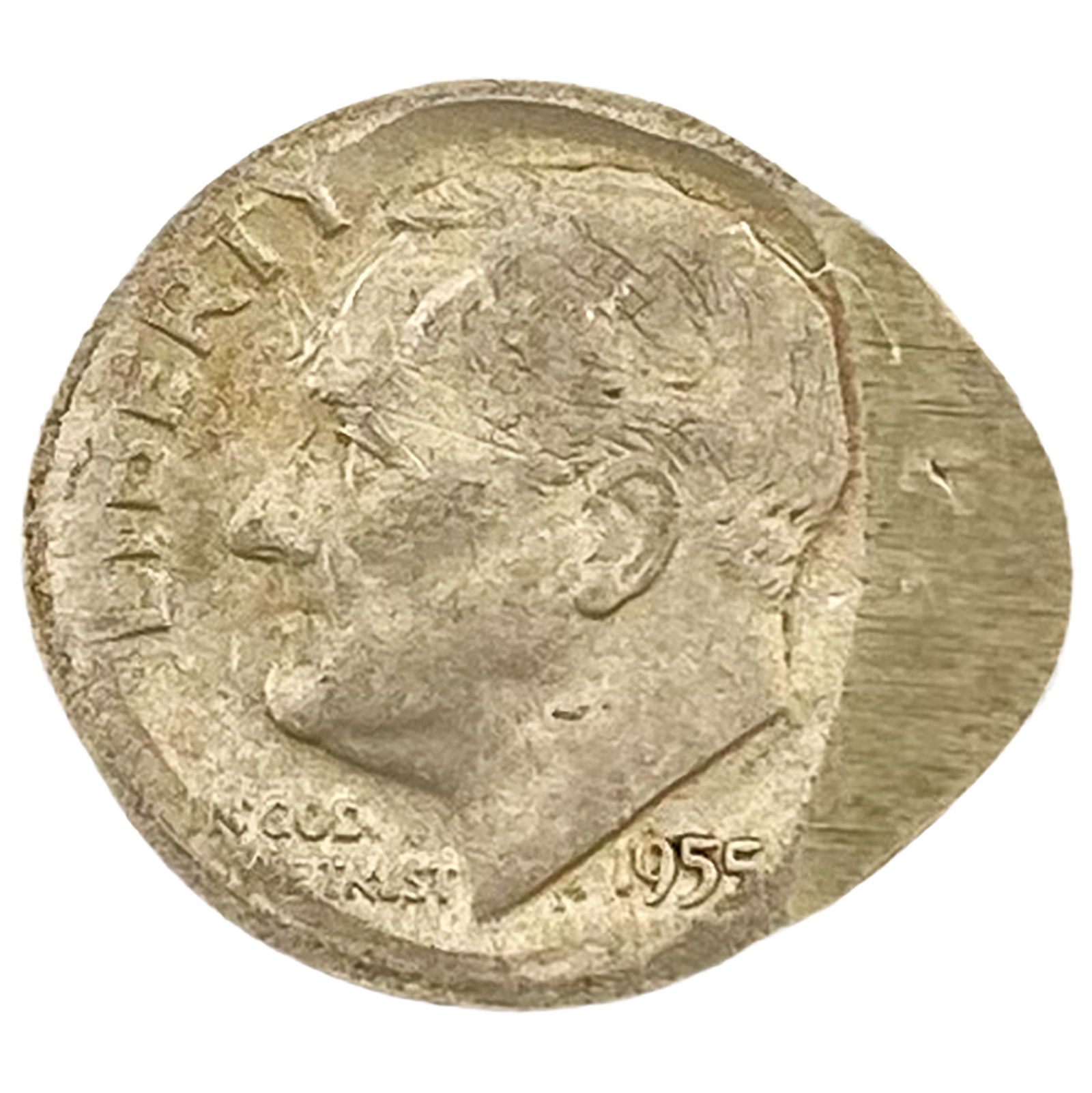 1955 Mint Error Silver Roosevelt Dime   (1 of 2)