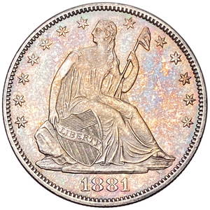1881 Seated Liberty Half Dollar PR