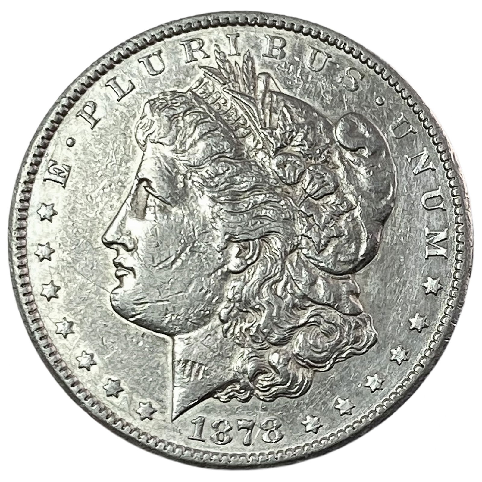1878-CC Morgan Silver Dollar AU (1 of 2)