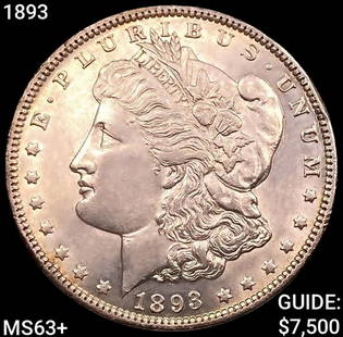 1893 Morgan Silver Dollar CHOICE BU+: 1893 Morgan Silver Dollar CHOICE BU+