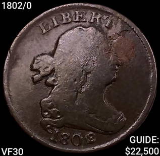 1802/0 Draped Bust Half Cent LIGHTLY CIRCULATED: 1802/0 Draped Bust Half Cent LIGHTLY CIRCULATED