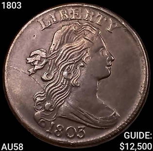 1803 Draped Bust Large Cent CHOICE AU: 1803 Draped Bust Large Cent CHOICE AU