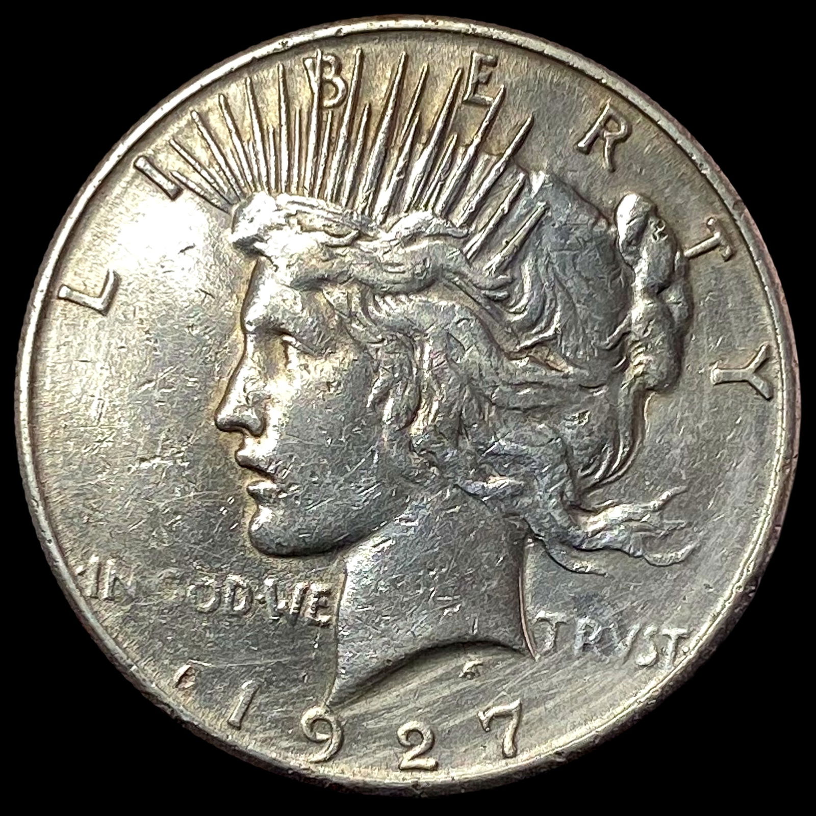 1927-S Silver Peace Dollar NEARLY UNCIRCULATED (1 of 2)