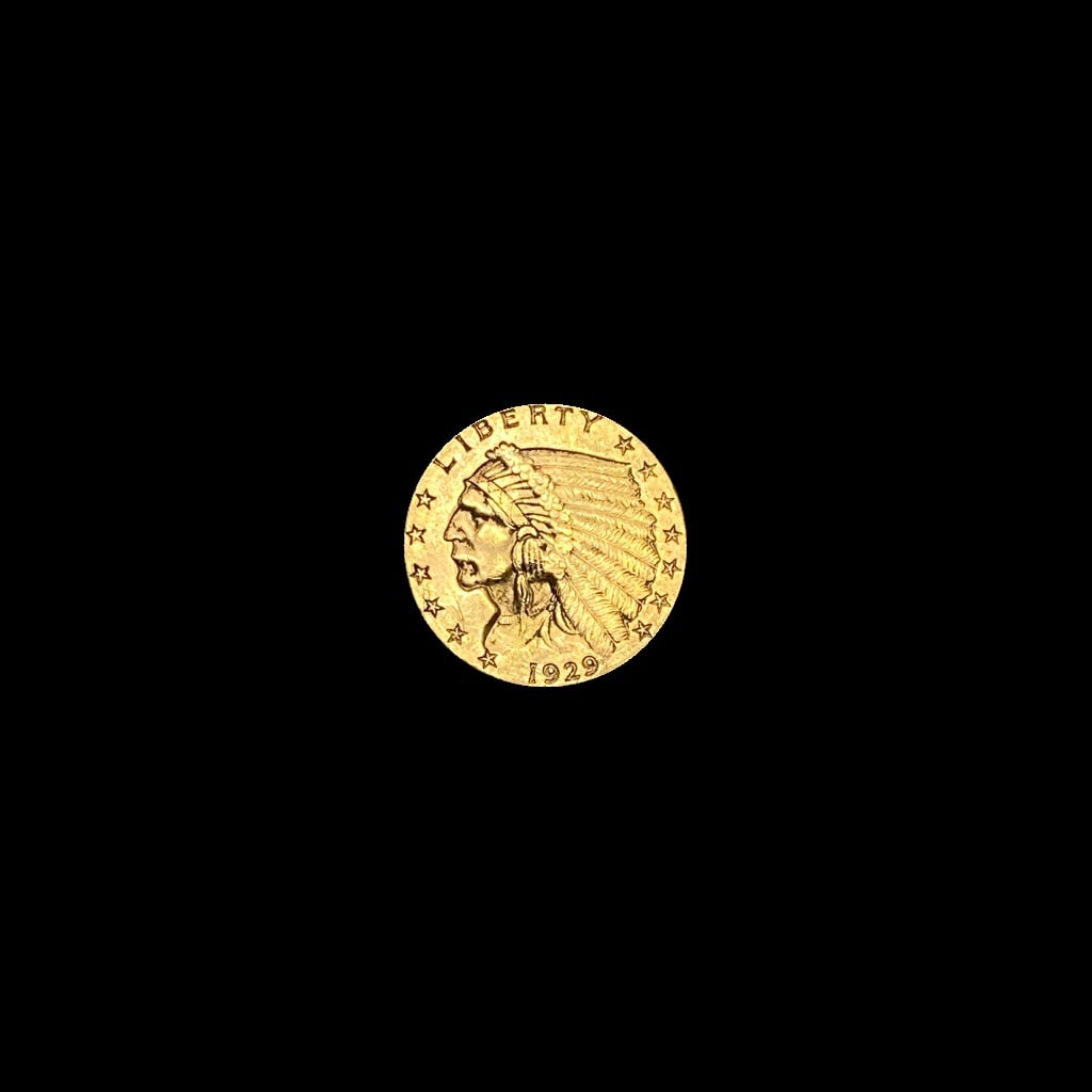 1929 Indian Head $2.50 Gold Quarter Eagle UNCIRCULATED (1 of 2)