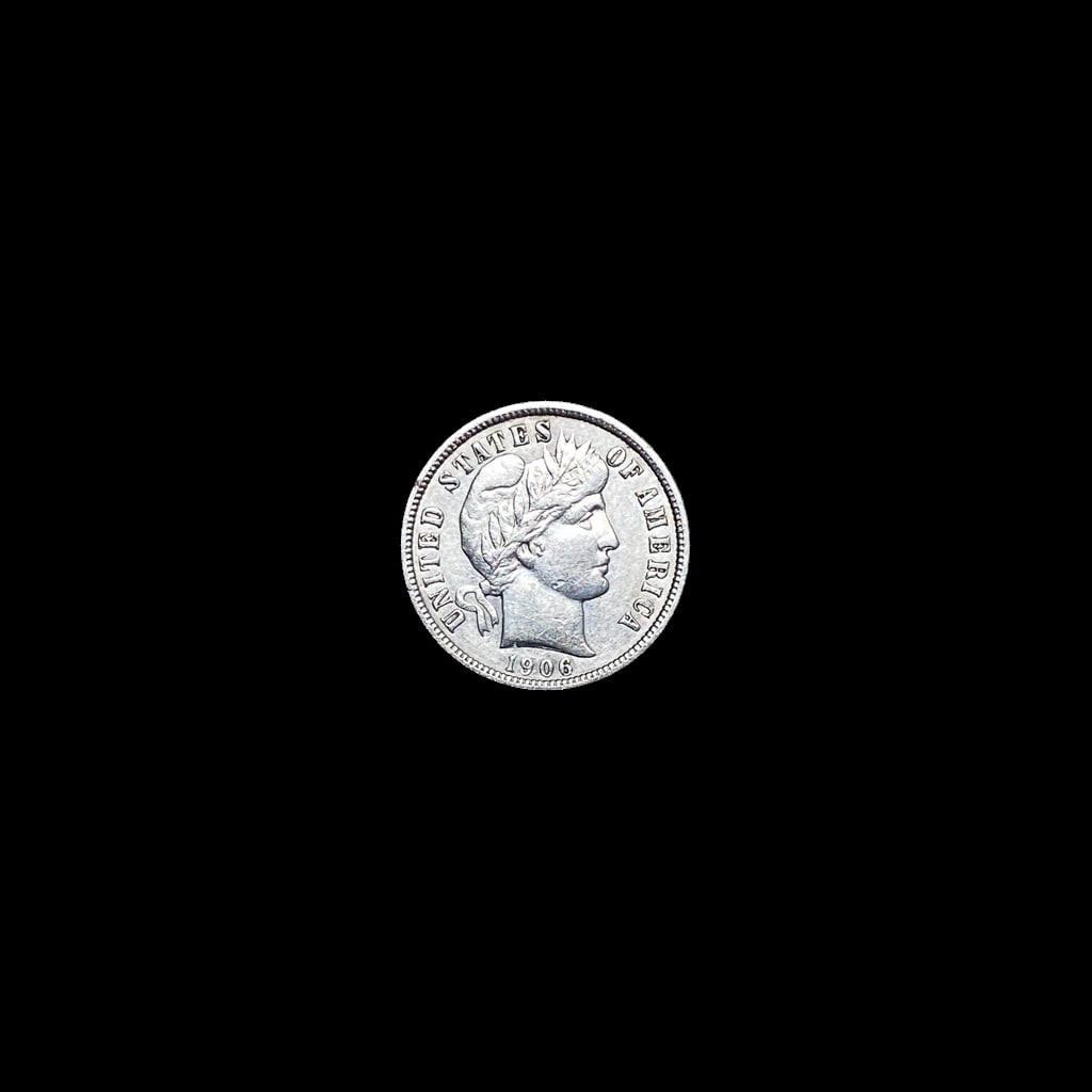 1906-D Silver Barber Dime UNCIRCULATED (1 of 2)