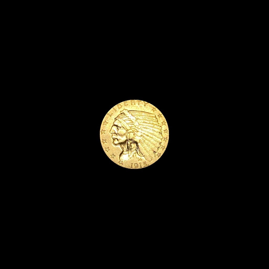 1915 Indian Head Gold $2.50 Quarter Eagle CLOSELY UNCIRCULATED (1 of 2)
