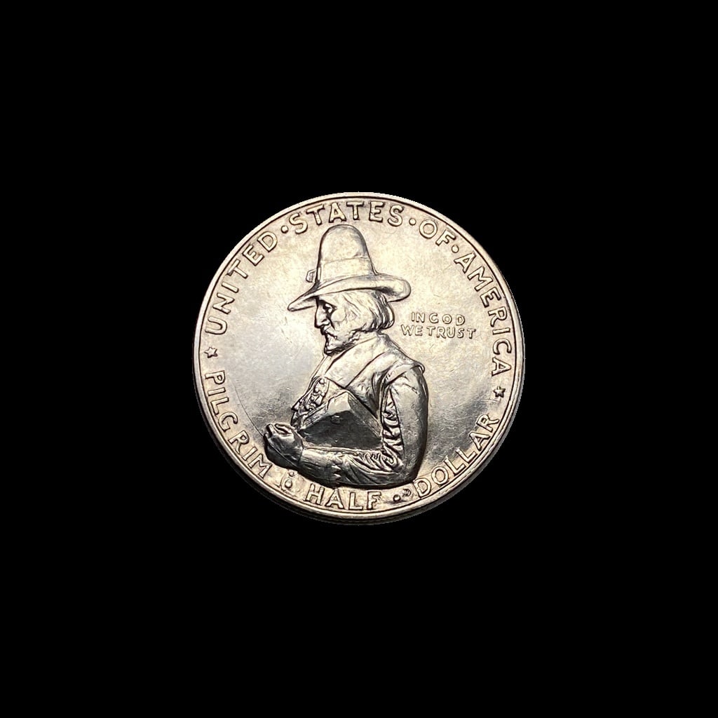 1920 Silver Pilgrim Half Dollar UNCIRCULATED (1 of 2)
