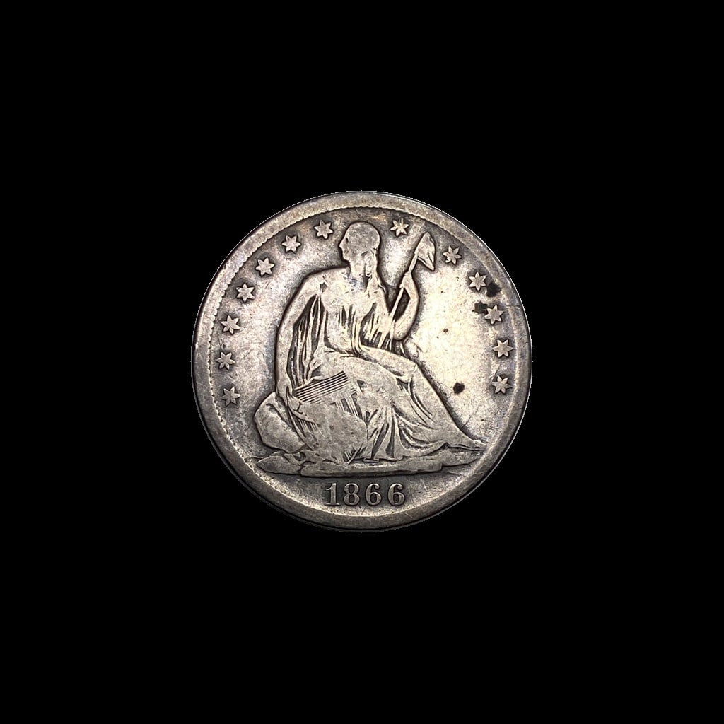 1866-S Seated Liberty Half Dollar NICELY CIRCULATED (1 of 2)
