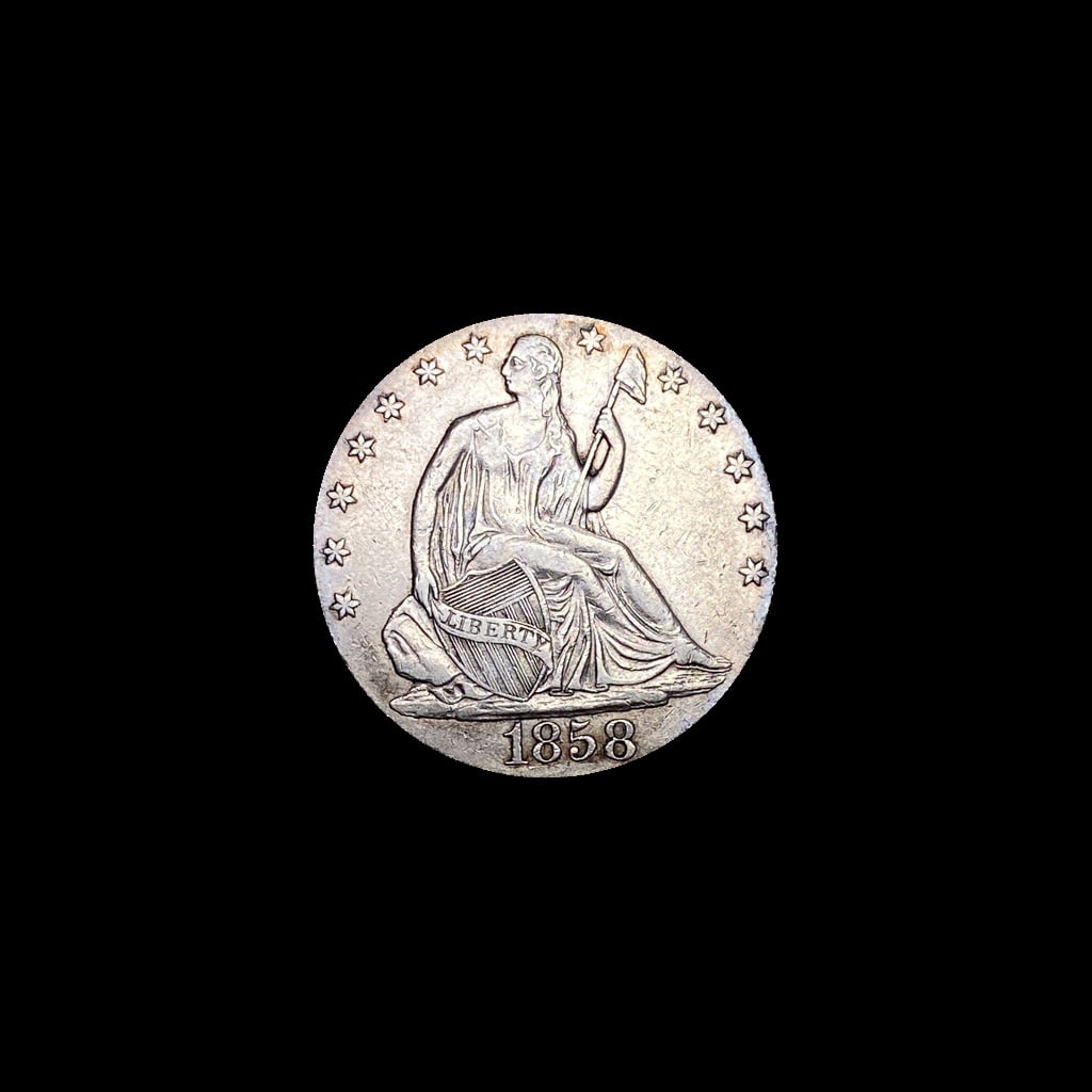 1858 Seated Liberty Half Dollar CLOSELY UNCIRCULATED (1 of 2)