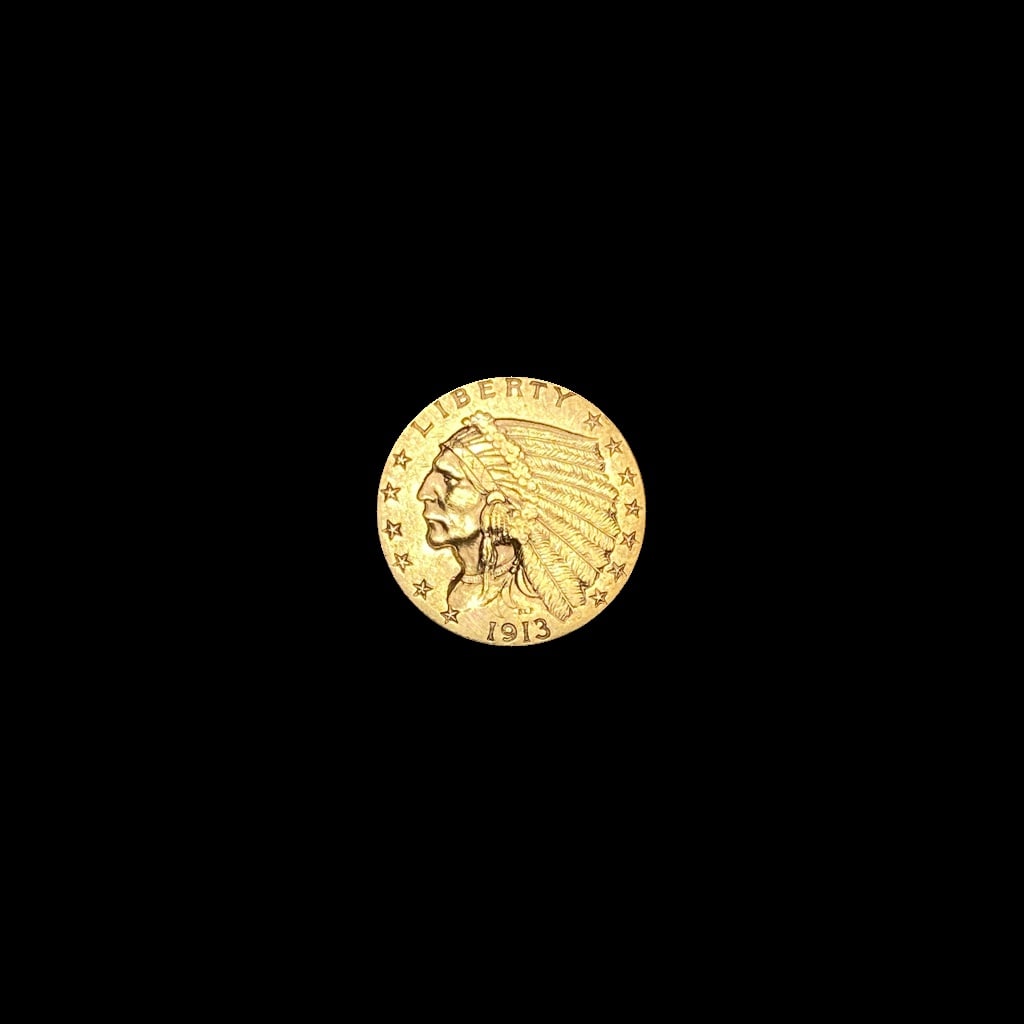 1913 Indian Head Gold $2.50 Quarter Eagle CLOSELY UNCIRCULATED (1 of 2)