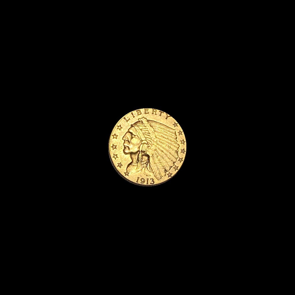 1913 Indian Head Gold $2.5 Quarter Eagle CLOSELY UNCIRCULATED (1 of 2)