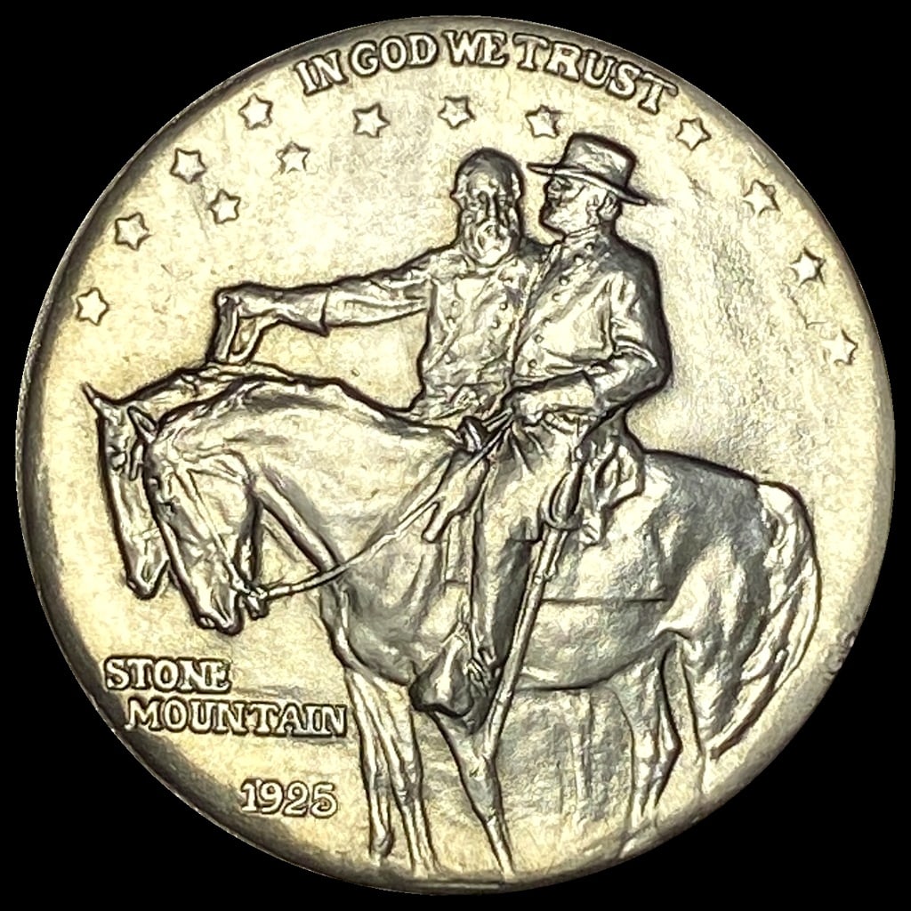 1925 Silver Stone Mountain Half Dollar CLOSELY UNCIRCULATED (1 of 2)