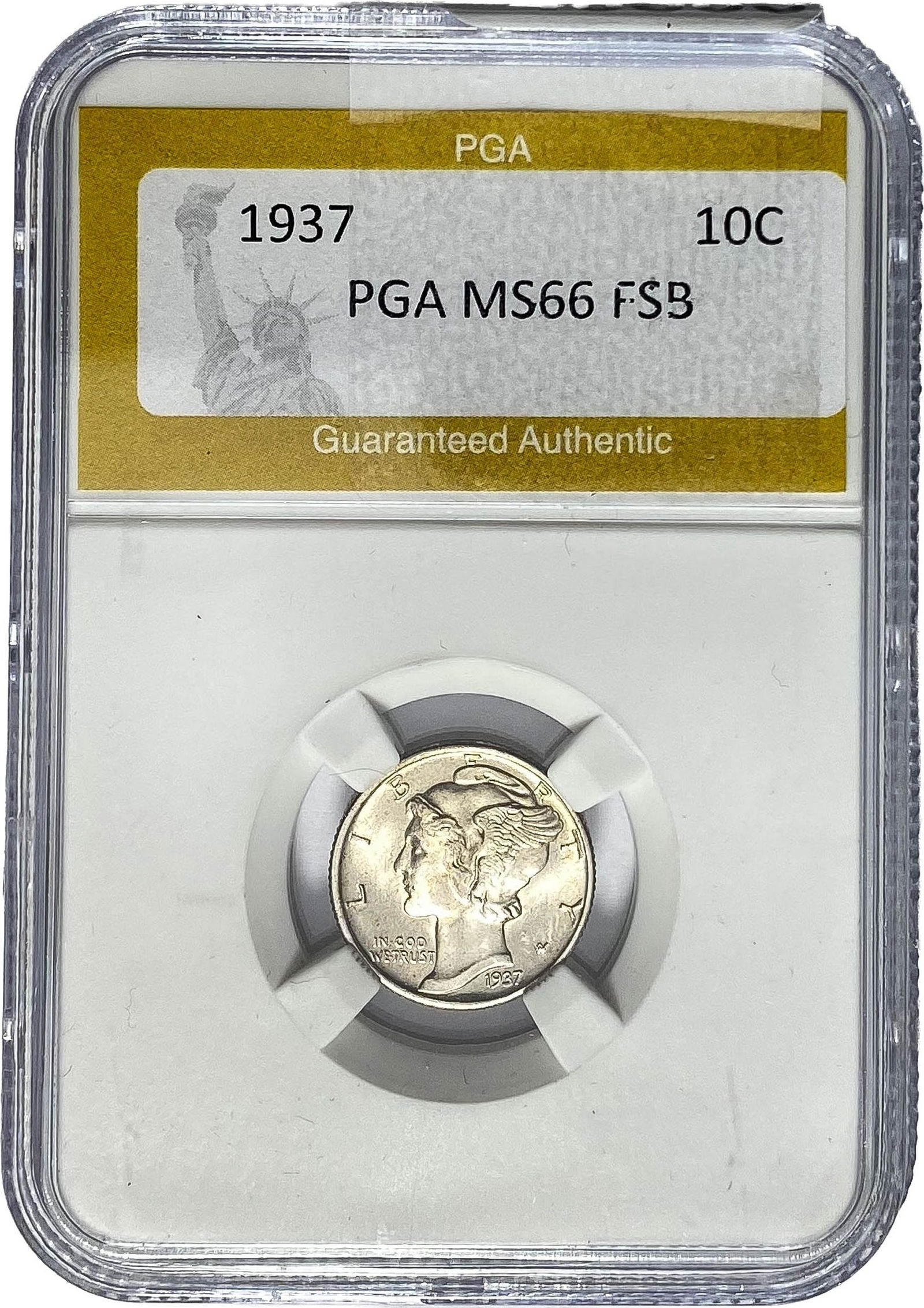 1937 Mercury Dime PGA MS66 FSB (1 of 2)