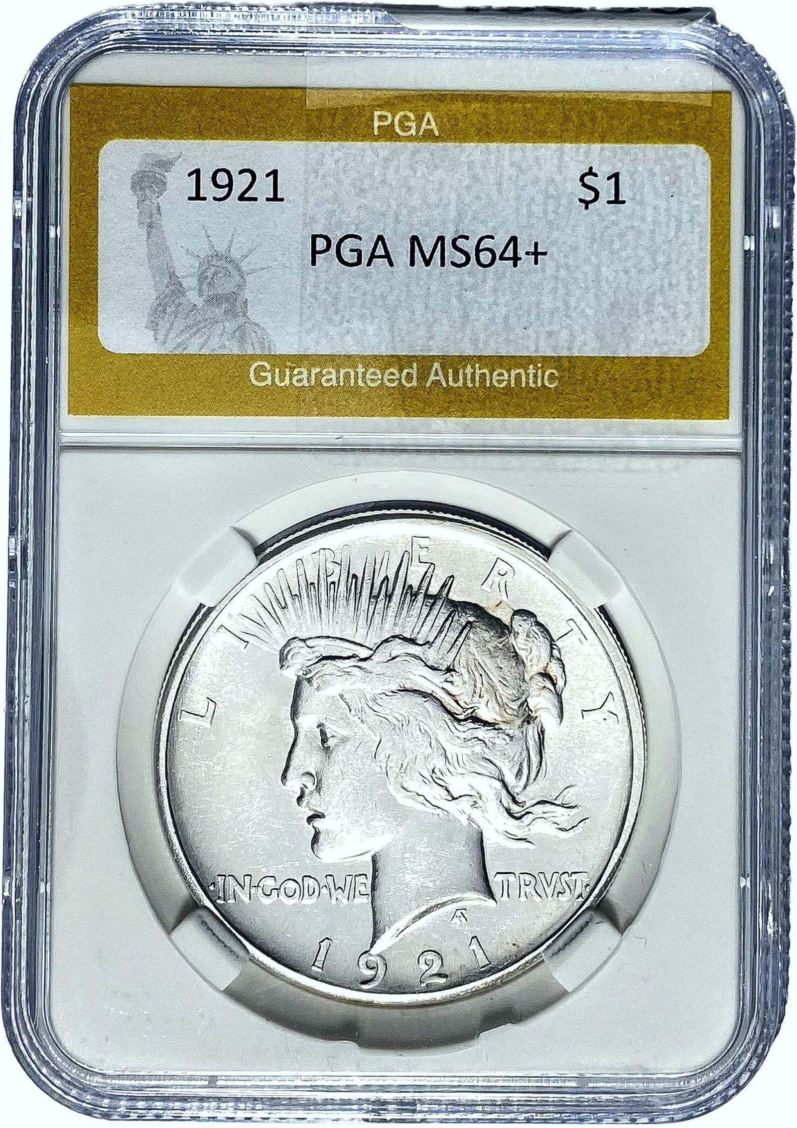 1921 Silver Peace Dollar PGA MS64+ (1 of 2)