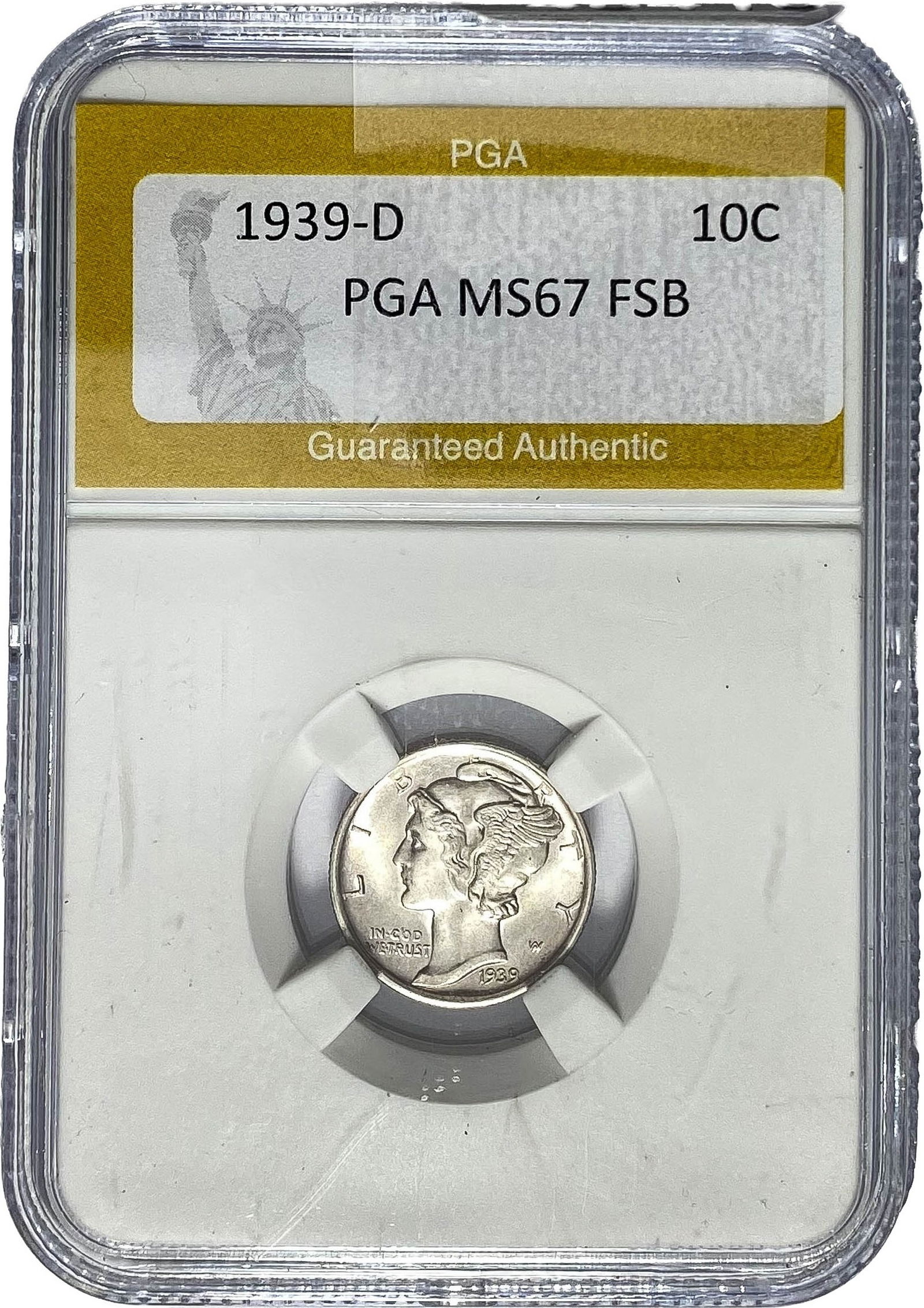 1939-D Mercury Dime PGA MS67 FSB (1 of 2)