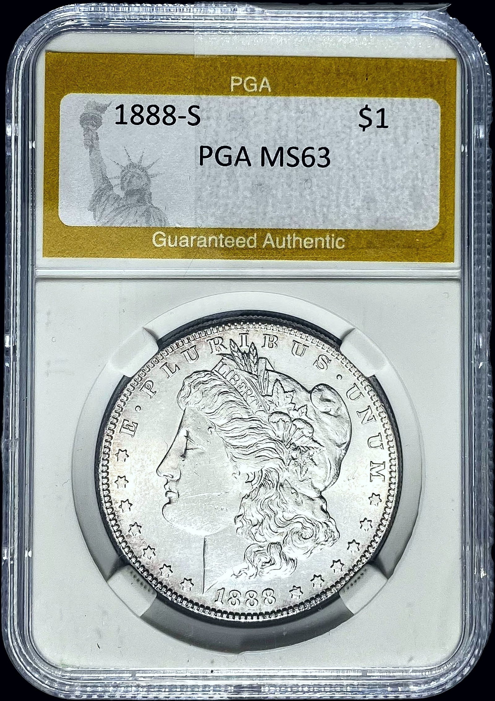 1888-S Morgan Silver Dollar PGA MS63 (1 of 2)