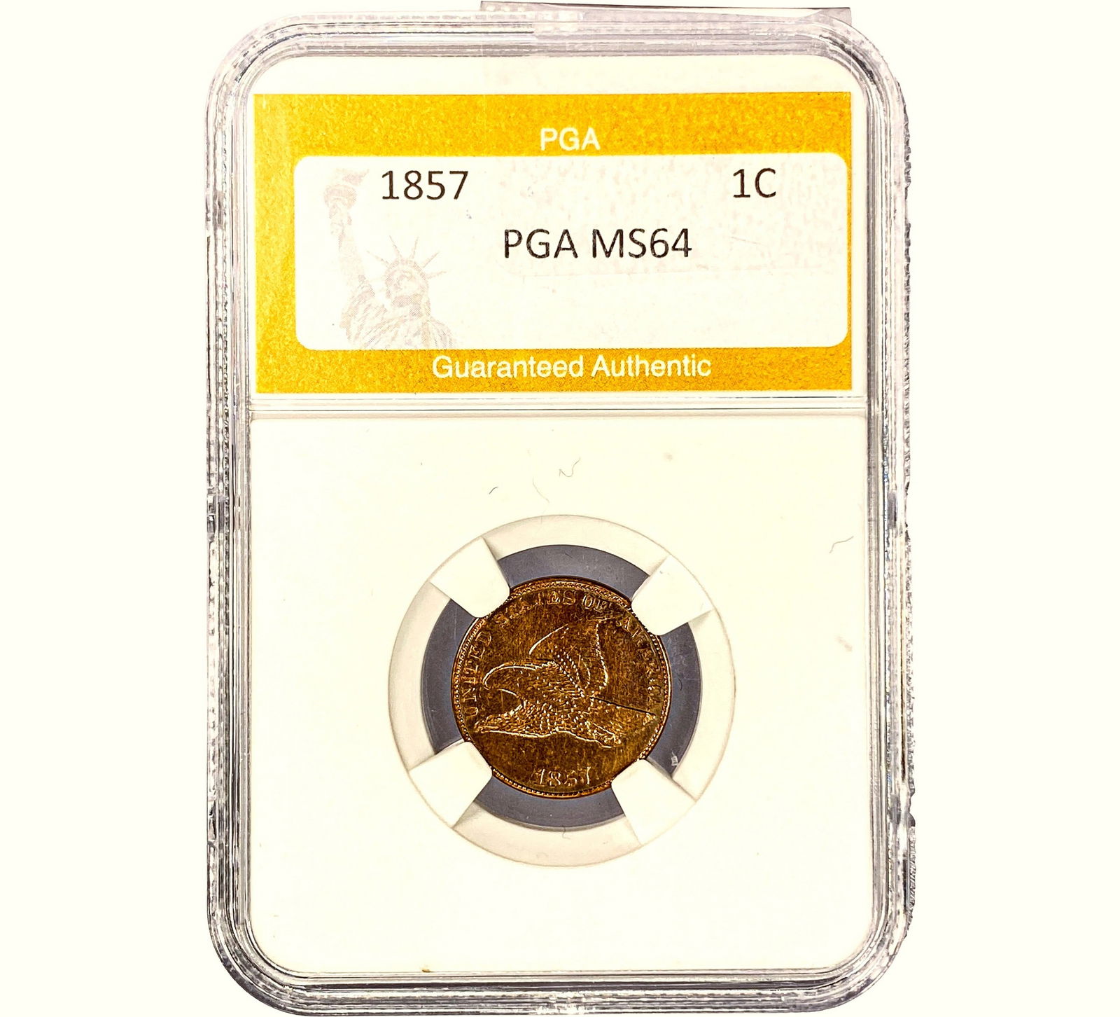 1857 Flying Eagle Cent PGA MS64 (1 of 2)