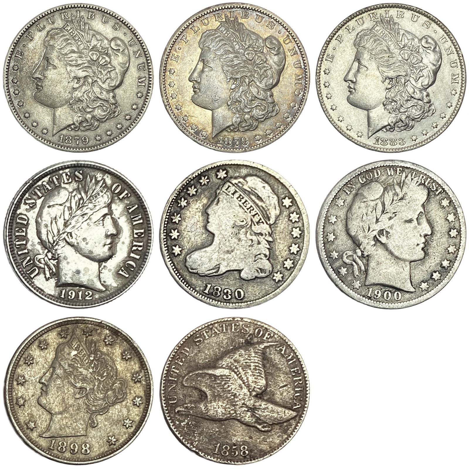 1858-1912 High Grade US Type Coin Lot [8 Coins] (1 of 2)