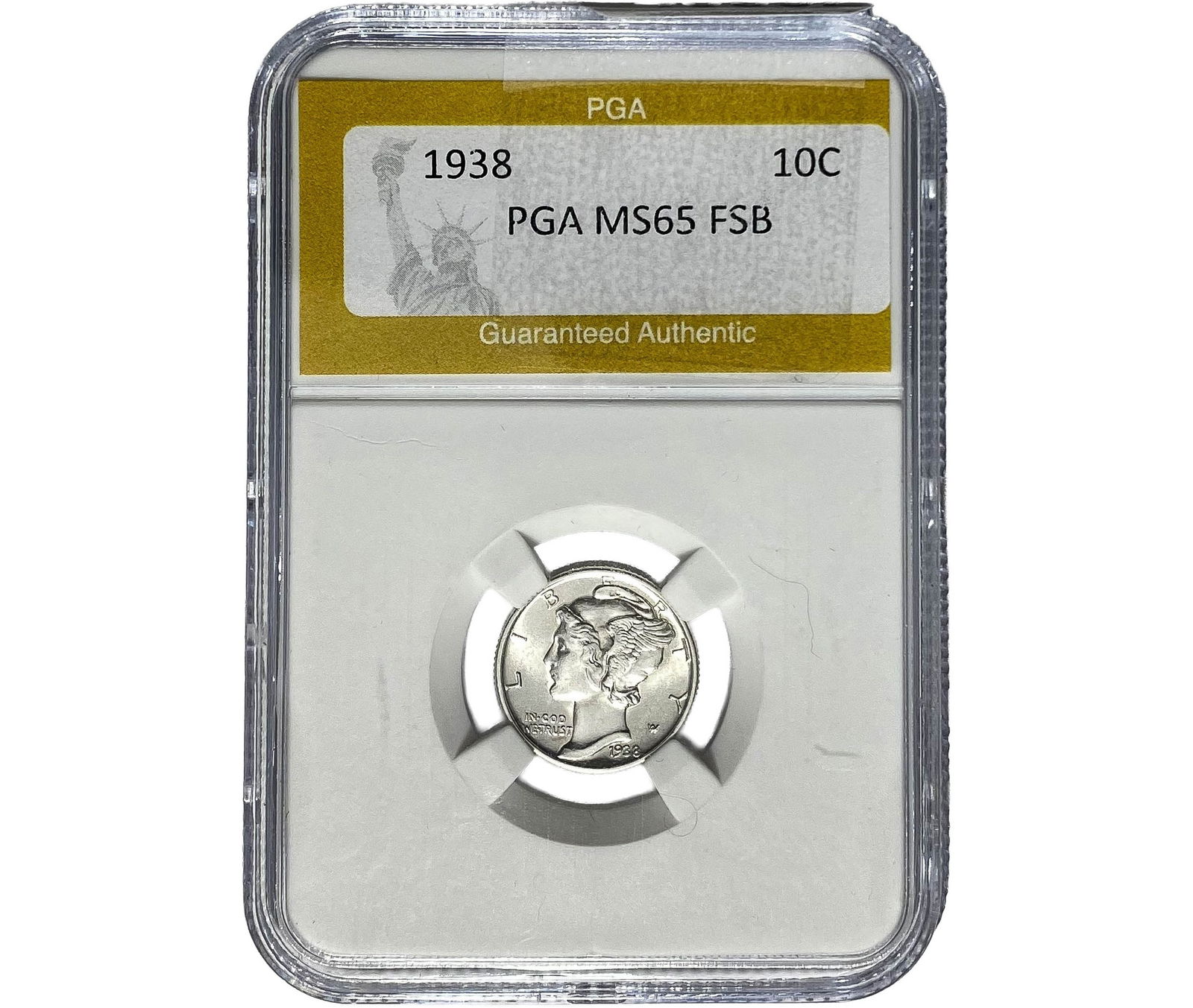 1938 Mercury Silver Dime PGA MS65 FSB (1 of 2)