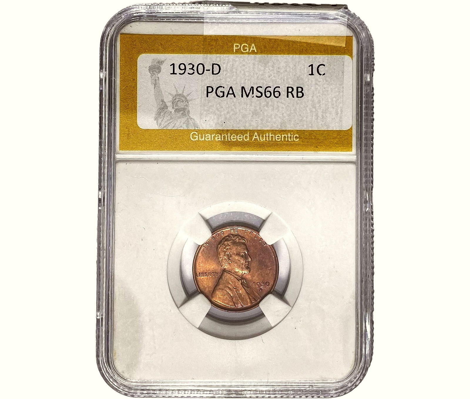 1930-D Wheat Cent PGA MS66 RB (1 of 2)