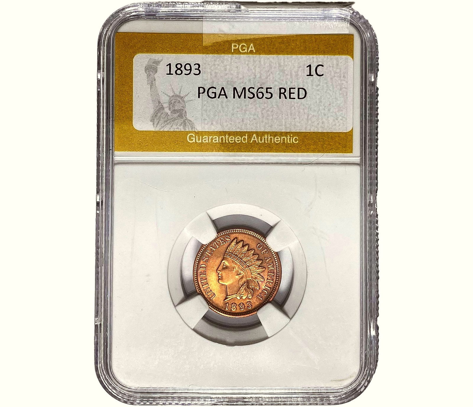 1893 Indian Head Cent PGA MS65 RED (1 of 2)