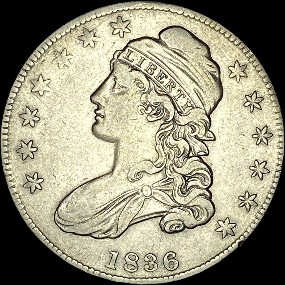 1836 Capped Bust Half Dollar CLOSELY UNCIRCULATED (1 of 2)