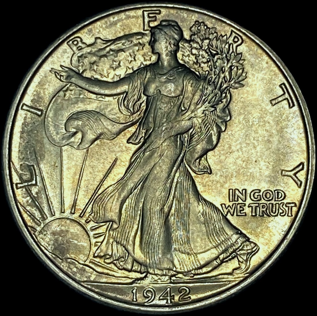 1942-S Silver Walking Liberty Half Dollar GEM BU (1 of 2)