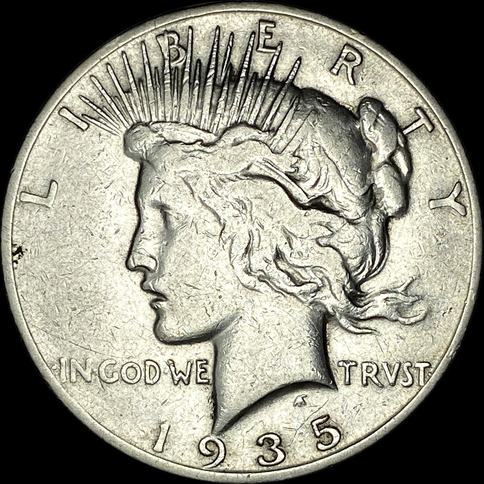 1935-S Silver Peace Dollar LIGHTLY CIRCULATED (1 of 2)