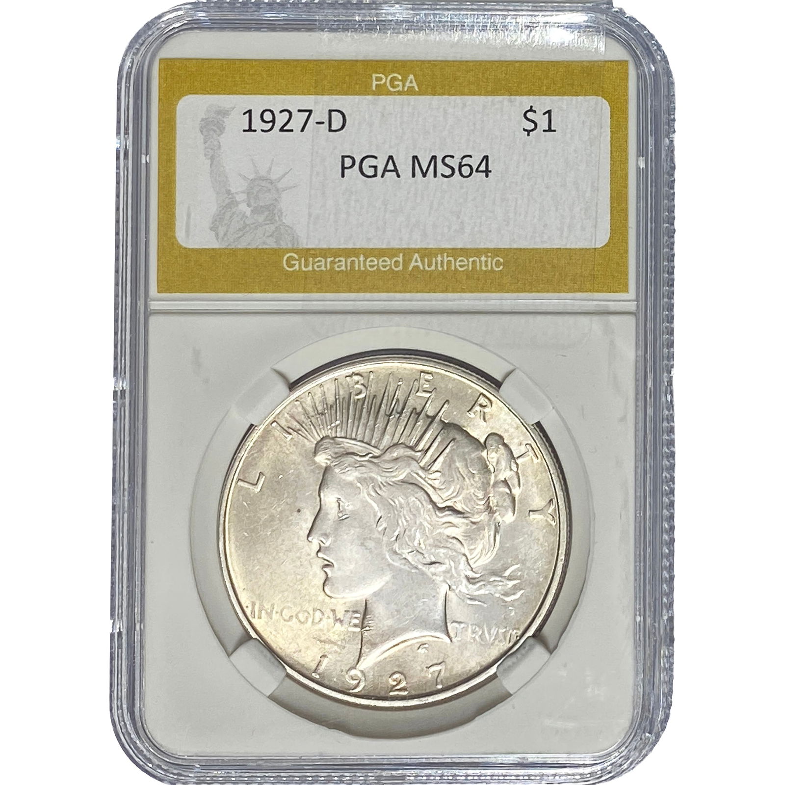 1927-D Silver Peace Dollar PGA MS64  (1 of 2)