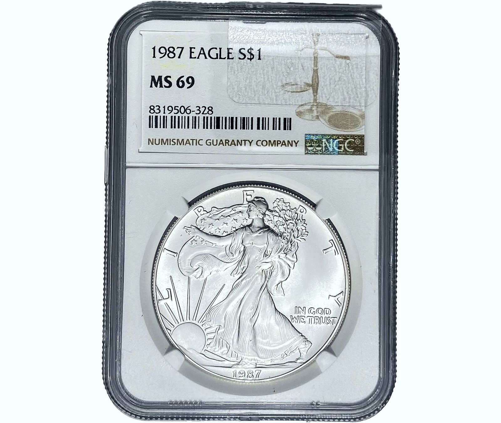 1987 $1 Silver Eagle NGC MS69 (1 of 2)