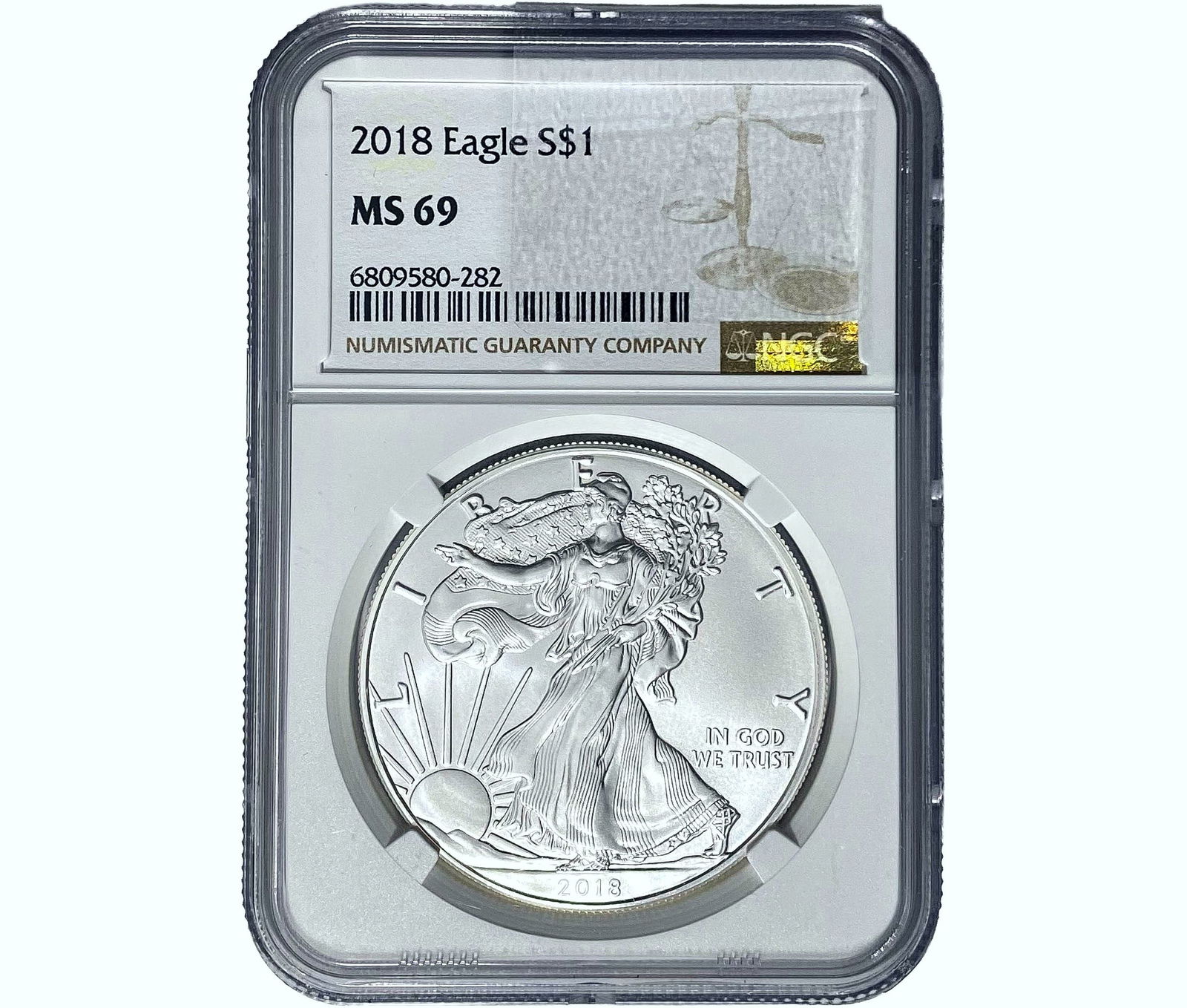 2018 $1 Silver Eagle NGC MS69 (1 of 2)