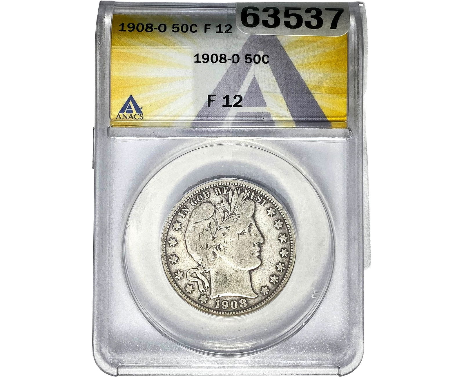 1908-O Barber Half Dollar ANACS F12 (1 of 2)