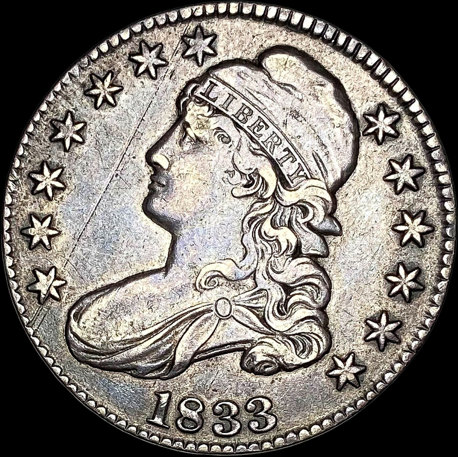 1833 Capped Bust Half Dollar CLOSELY UNCIRCULATED (1 of 2)
