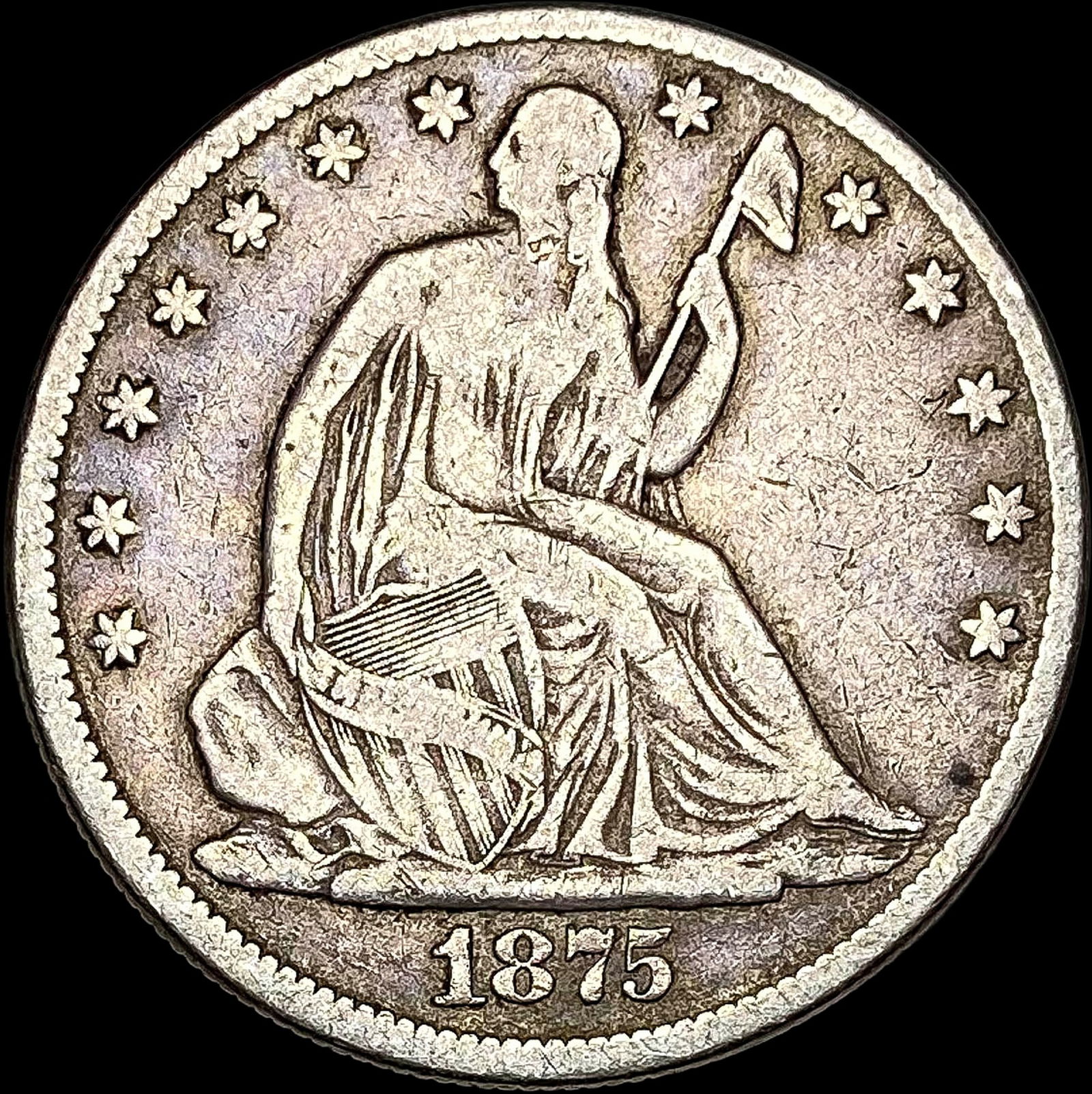 1875 Seated Liberty Half Dollar LIGHTLY CIRCULATED (1 of 2)