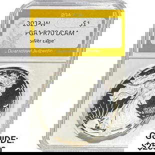 2023-W Silver Eagle $1 PGA PR70 DCAM: 2023-W Silver Eagle $1 PGA PR70 DCAM