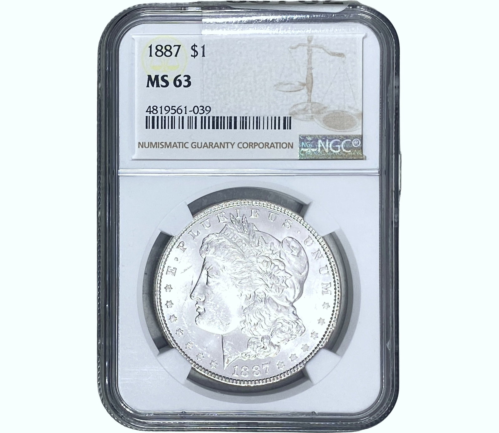 1887 Morgan Silver Dollar NGC MS63 (1 of 2)