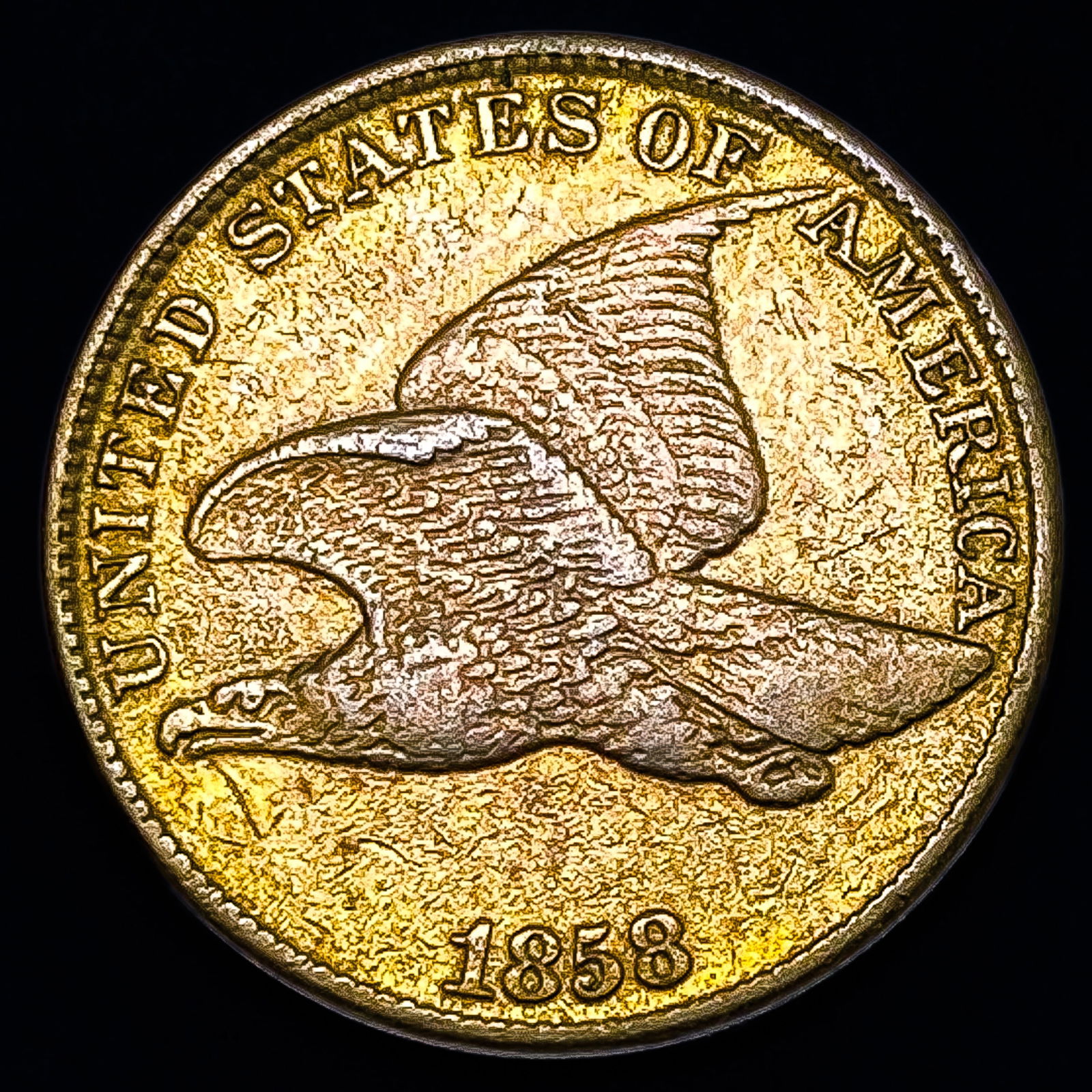 1858 Flying Eagle Cent CLOSELY UNCIRCULATED (1 of 2)