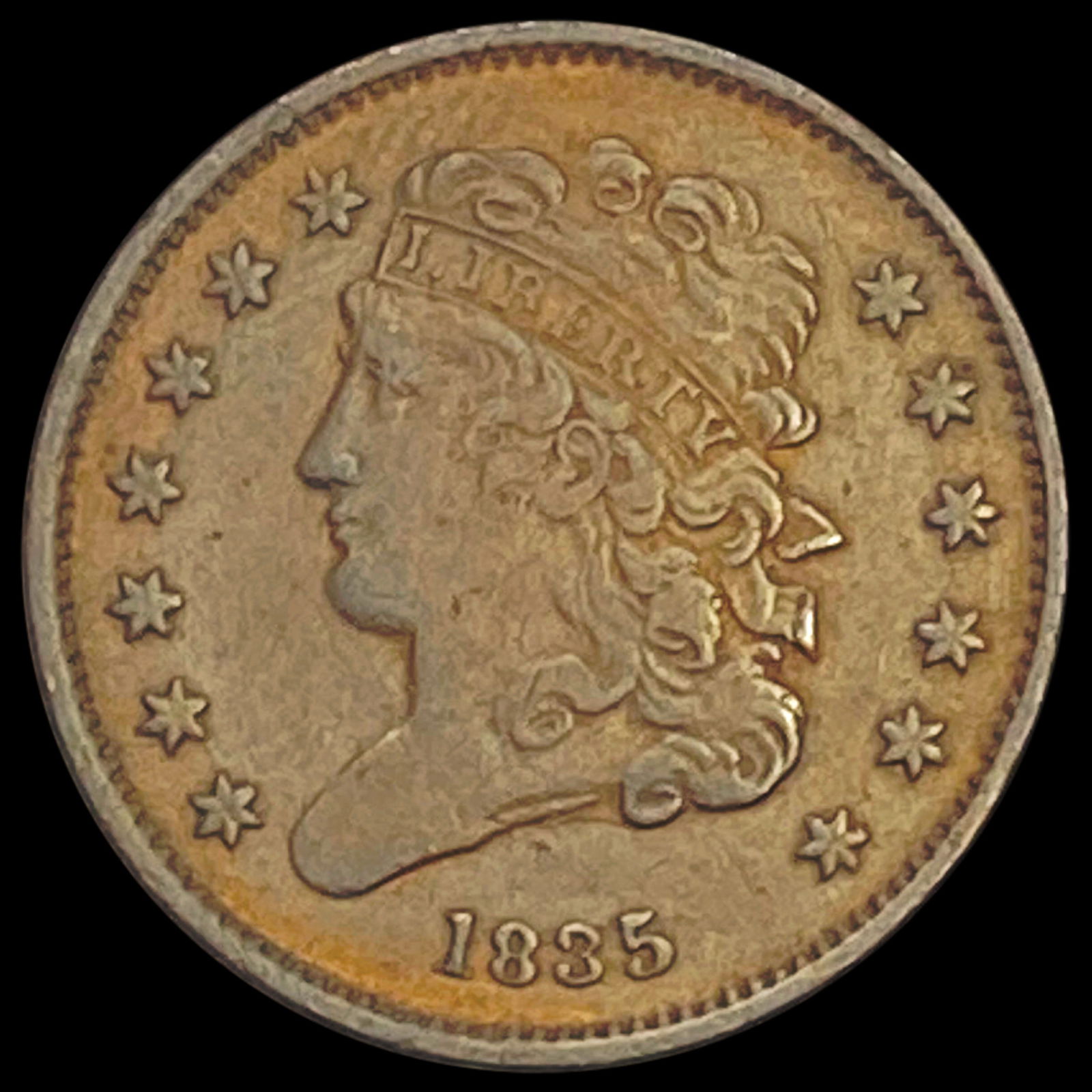 1835 Classic Head Half Cent CLOSELY UNCIRCULATED (1 of 2)