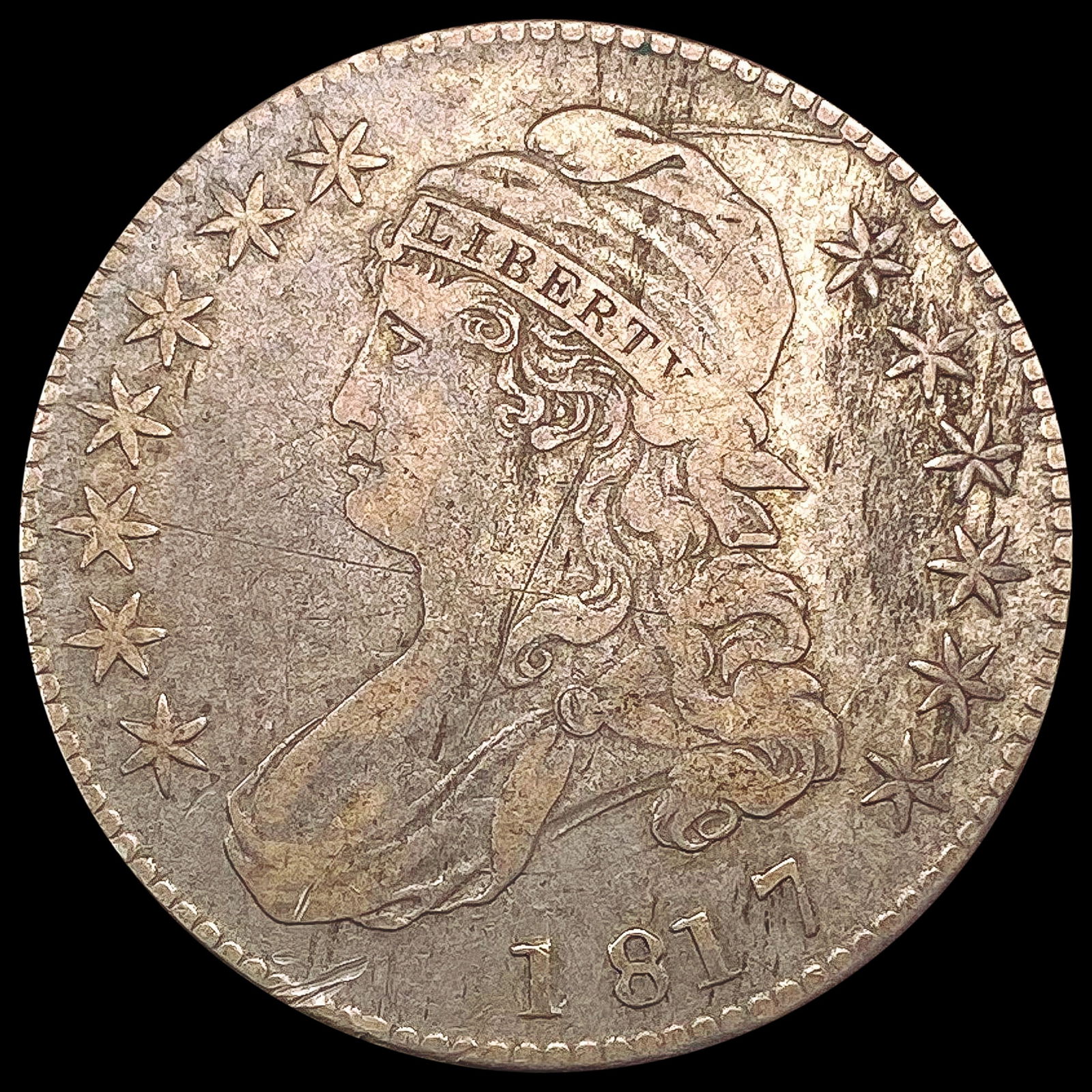 1817 Capped Bust Half Dollar LIGHTLY CIRCULATED (1 of 2)