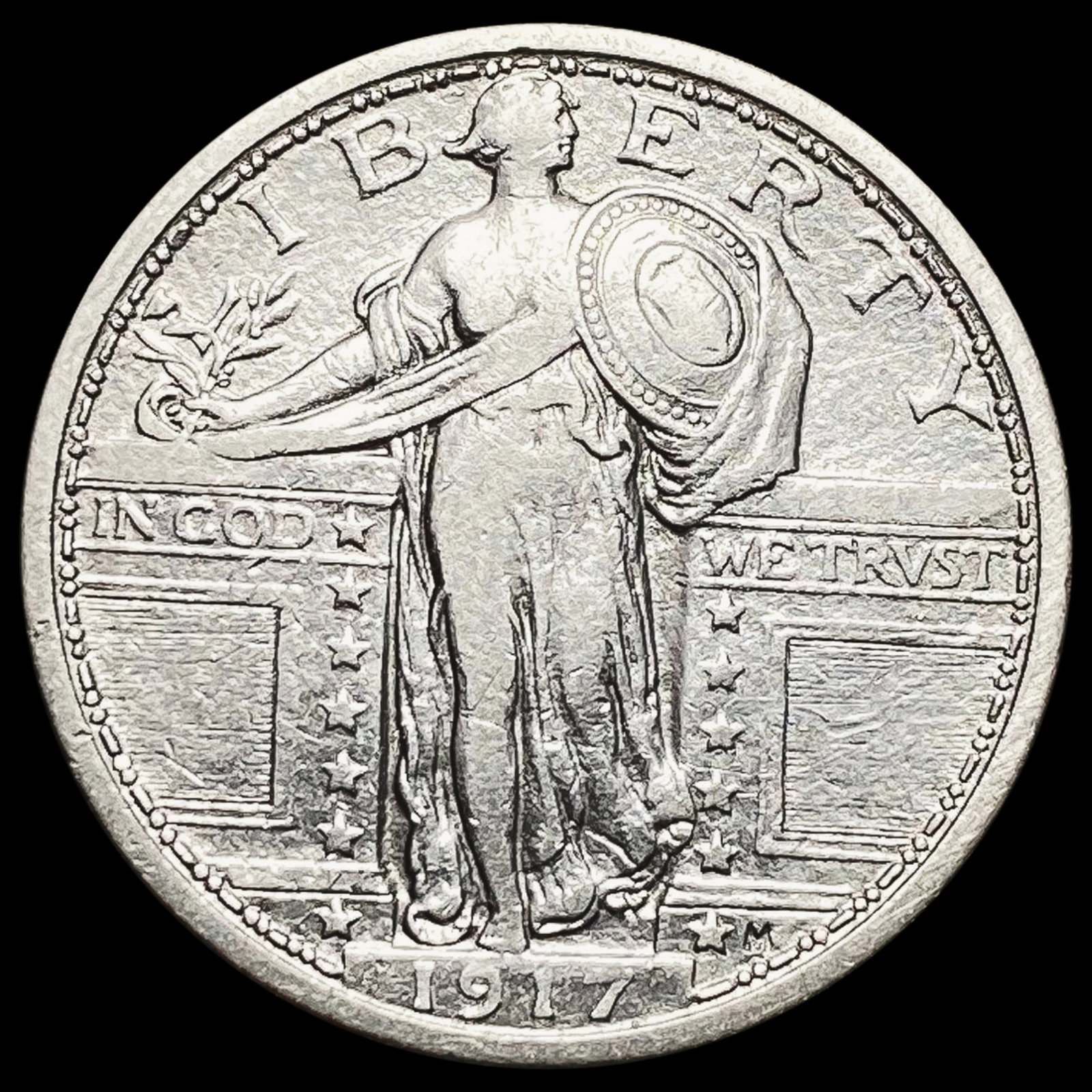 1917 Standing Liberty Quarter LIGHTLY CIRCULATED LIGHTLY CIRCULATED: 1917 Standing Liberty Quarter LIGHTLY CIRCULATED LIGHTLY CIRCULATED