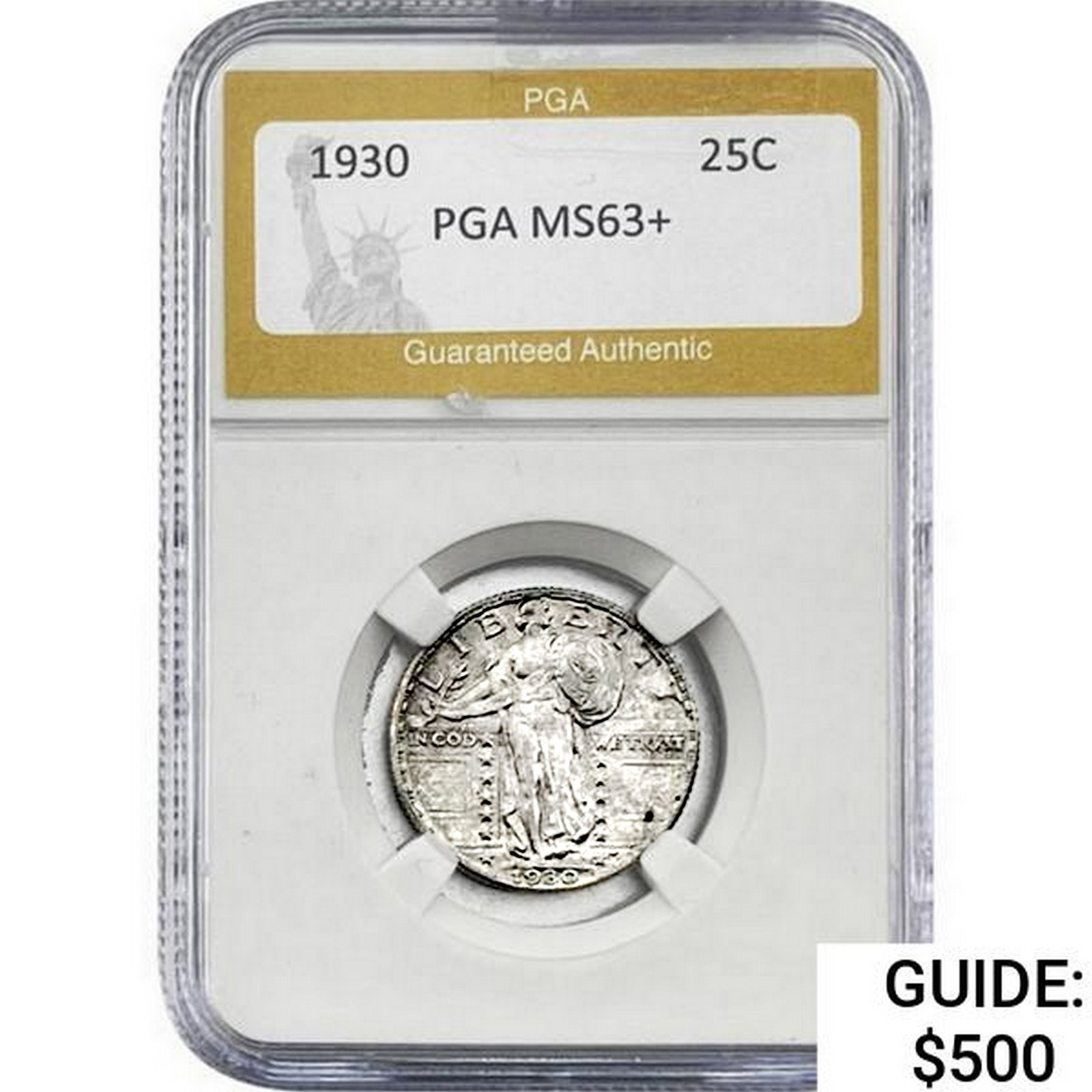 1930 Standing Liberty Quarter PGA MS63+: 1930 Standing Liberty Quarter PGA MS63+