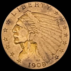 1908 Indian Head Quarter Eagle LIGHTLY CIRCULATED LIGHTLY CIRCULATED