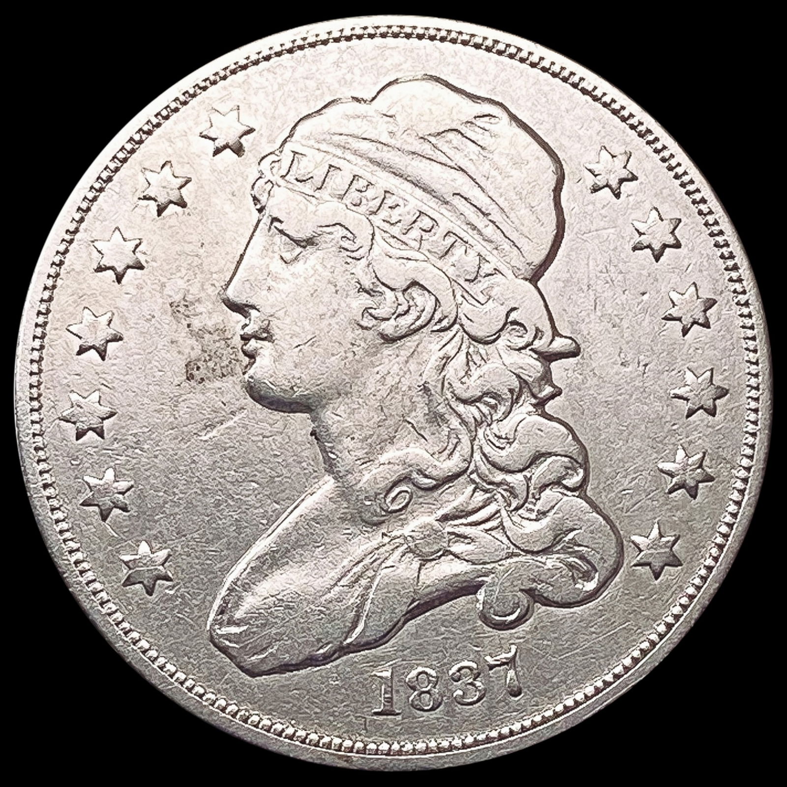 1837 Capped Bust Quarter NEARLY UNCIRCULATED (1 of 2)