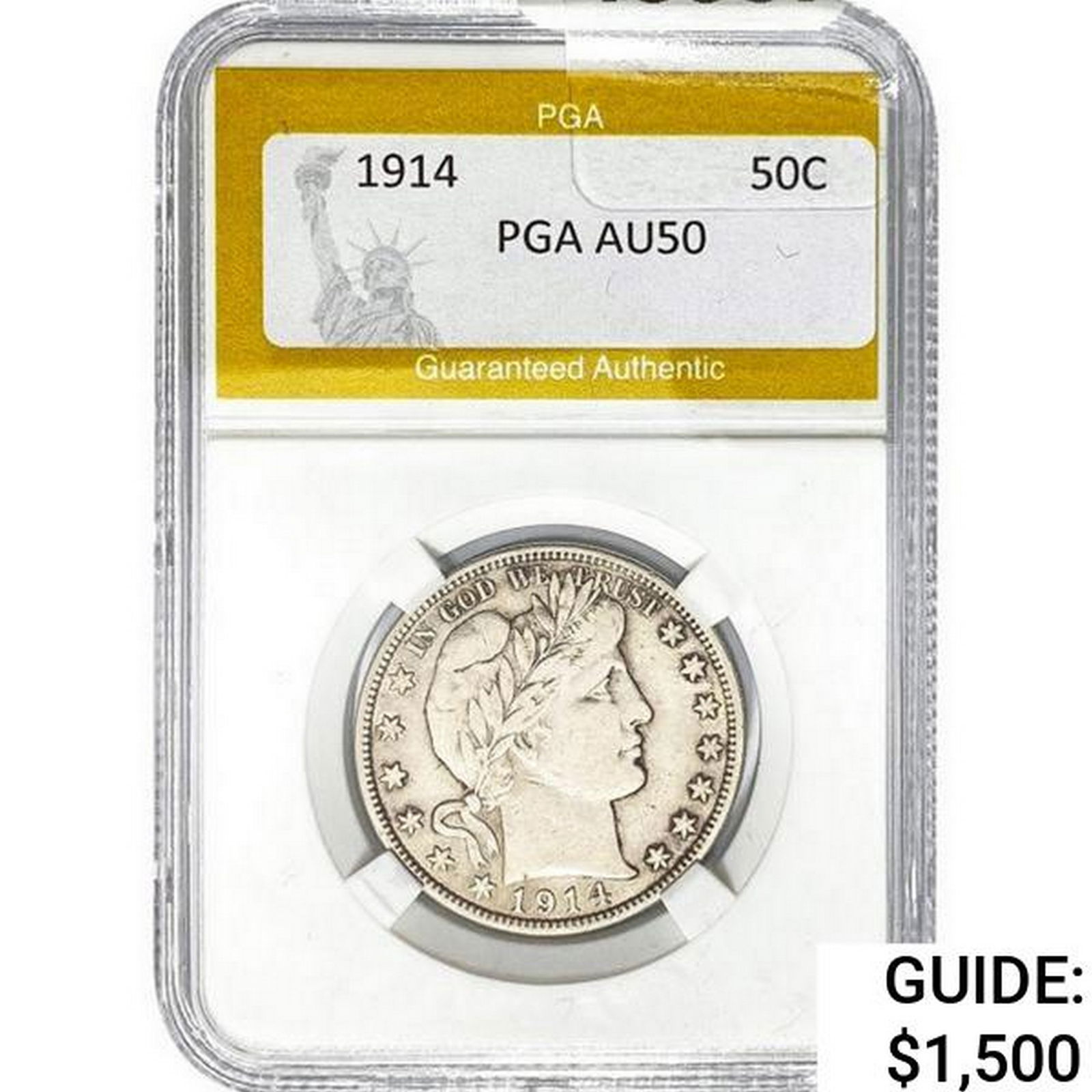 1914 Barber Half Dollar PGA AU50 (1 of 2)
